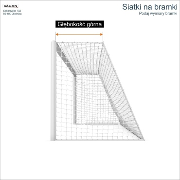 Siatki na bramki   Siatka na wymiar   Siatka bramkarska   Oczko siatki 10x10cm   Grubość siatki 3mm