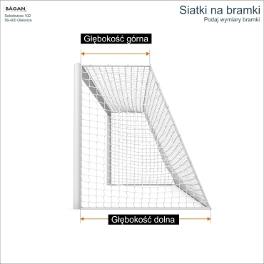 Siatki na bramki   Siatka na wymiar   Siatka bramkarska   Oczko siatki 10x10cm   Grubość siatki 4mm
