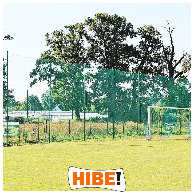 Piłkochwyt 4m wysokości   Siatka oczko 8x8cm   Grubość siatki 5mm