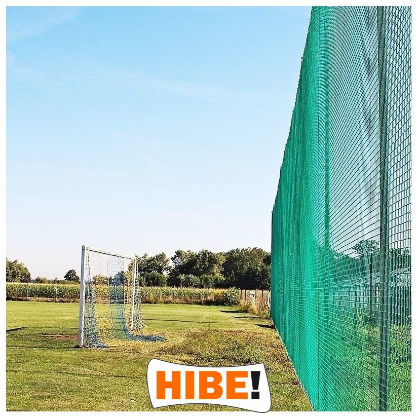 Piłkochwyt 4m wysokości   Siatka oczko 10x10cm   Grubość siatki 4mm