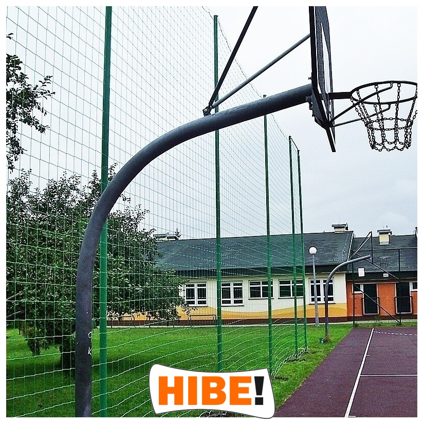 Piłkochwyt 4m wysokości   Siatka oczko 10x10cm   Grubość siatki 5mm