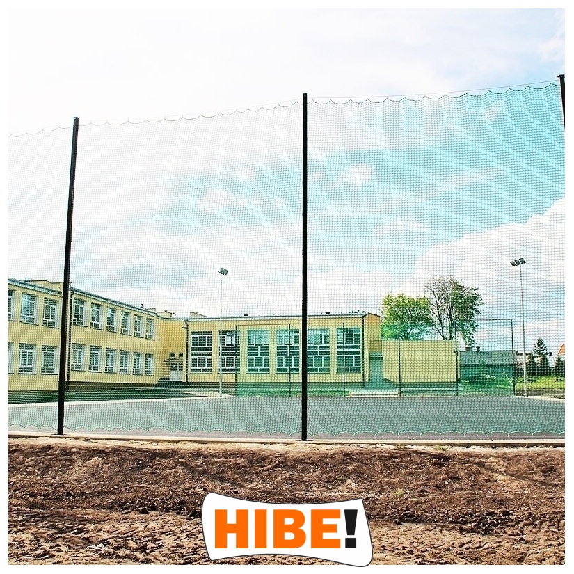 Piłkochwyt 4m wysokości   Siatka oczko 6x6cm   Grubość siatki 4mm