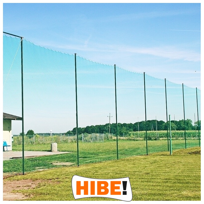 Piłkochwyt 5m wysokości   Siatka oczko 4,5x4,5cm   Grubość siatki 3mm