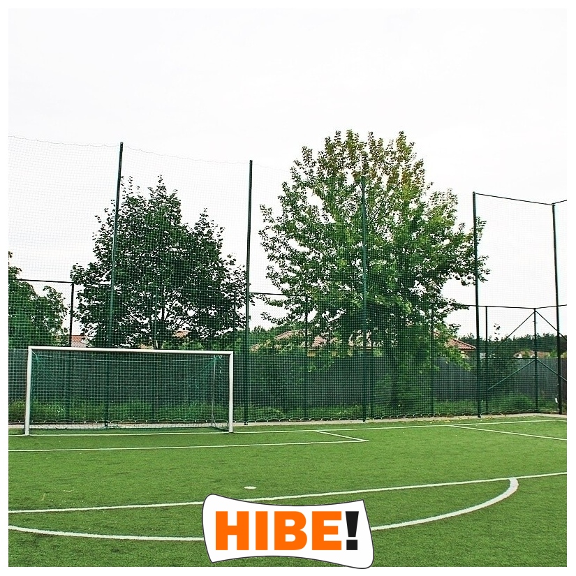 Piłkochwyt 5m wysokości   Siatka oczko 10x10cm   Grubość siatki 6mm