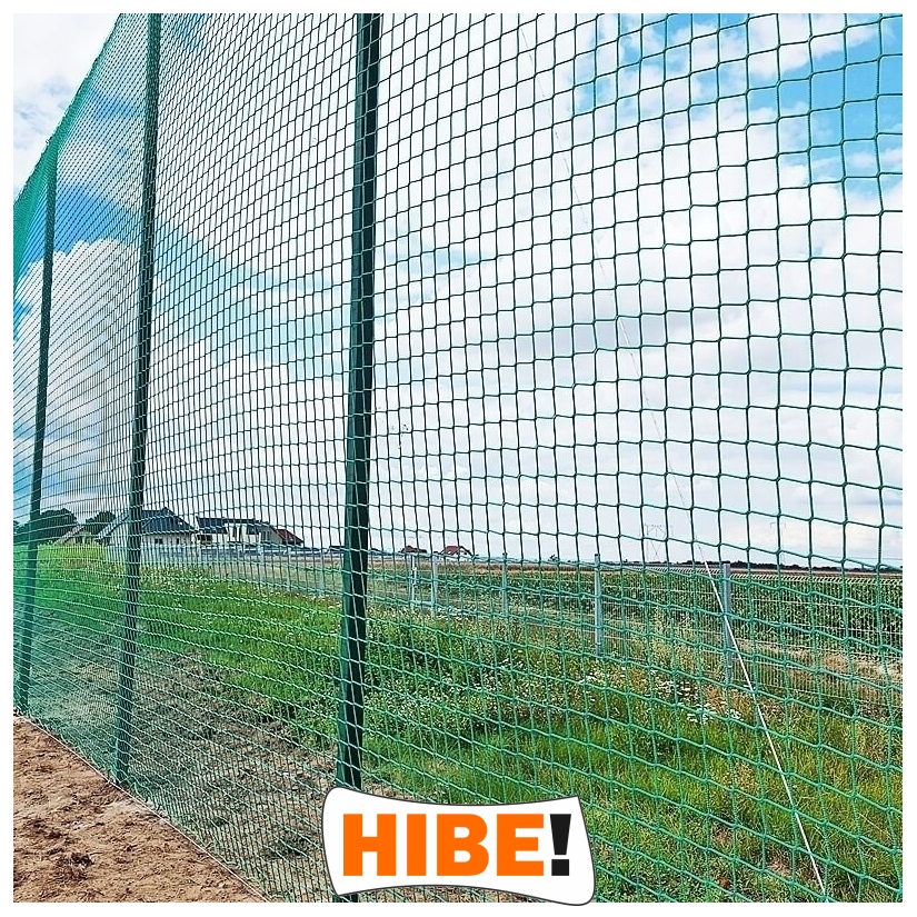 Piłkochwyt 5m wysokości   Siatka oczko 8x8cm   Grubość siatki 5mm