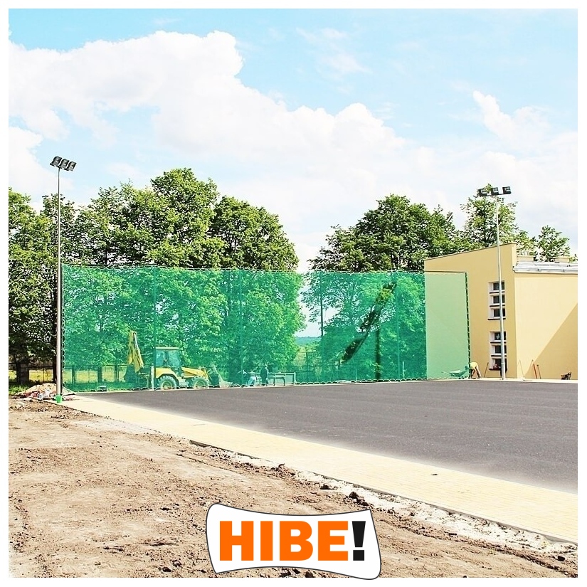 Piłkochwyt 4m wysokości   Siatka oczko 8x8cm   Grubość siatki 6mm