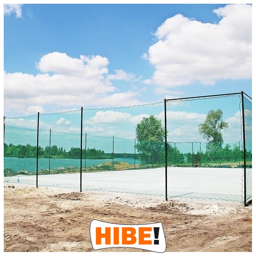 Piłkochwyt 4m wysokości   Siatka oczko 10x10cm   Grubość siatki 5mm