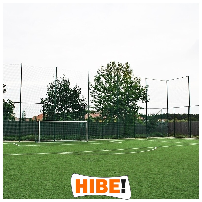 Piłkochwyt 4m wysokości   Siatka oczko 10x10cm   Grubość siatki 6mm