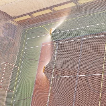 Piłkochwyt 4m wysokości   Siatka oczko 4,5x4,5cm   Grubość siatki 4mm