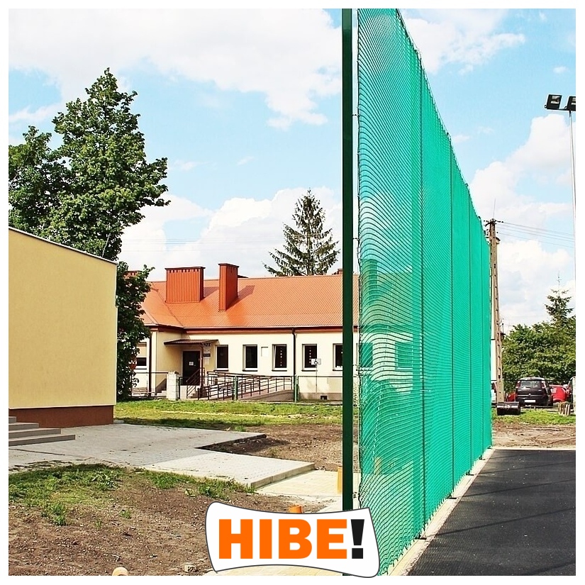 Piłkochwyt 5m wysokości   Siatka oczko 10x10cm   Grubość siatki 6mm