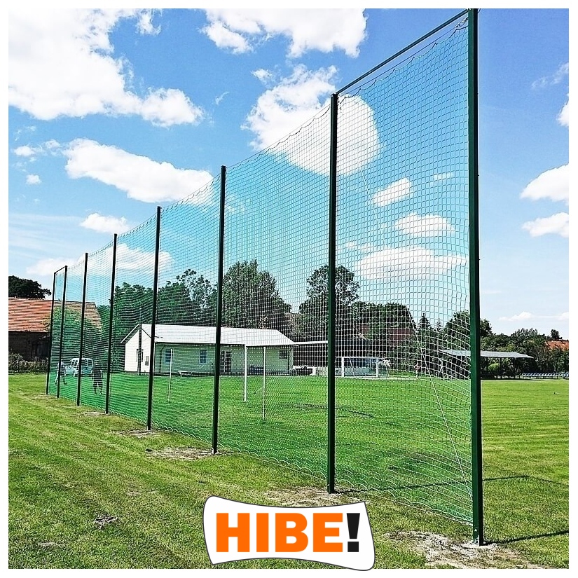 Piłkochwyt 5m wysokości   Siatka oczko 10x10cm   Grubość siatki 4mm