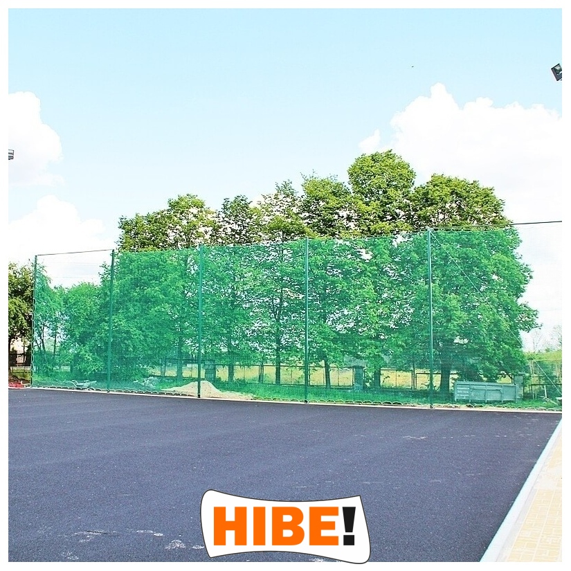 Piłkochwyt 5m wysokości   Siatka oczko 8x8cm   Grubość siatki 5mm