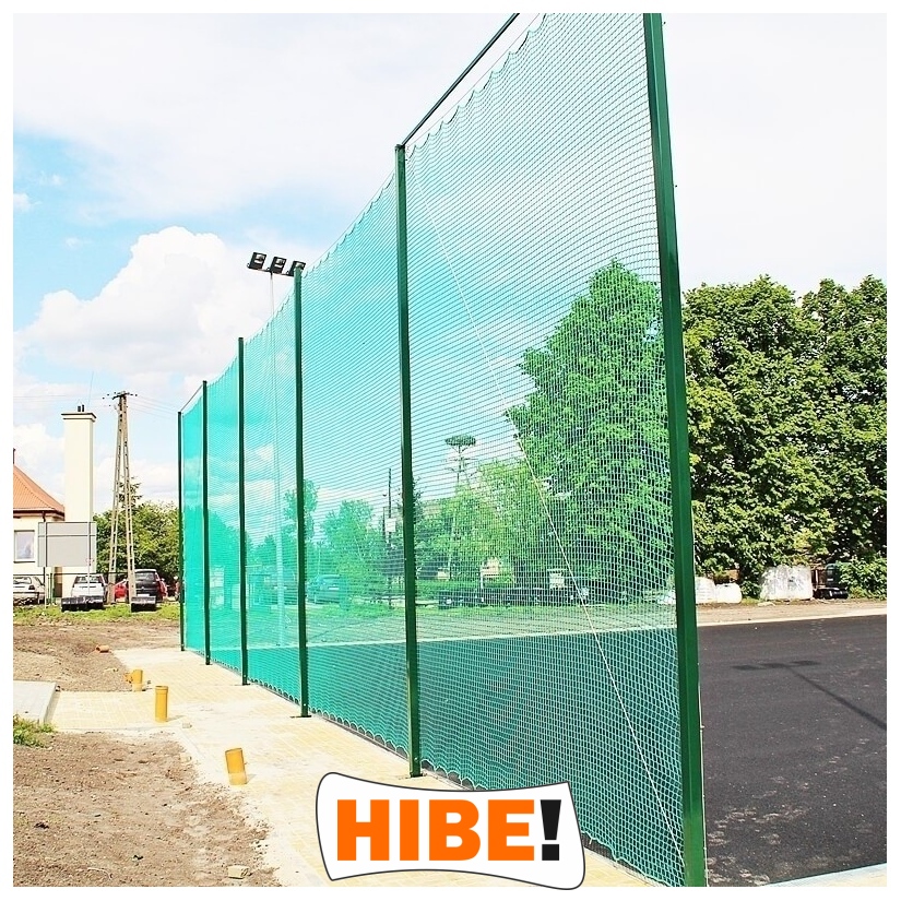 Piłkochwyt 6m wysokości   Siatka oczko 8x8cm   Grubość siatki 6mm