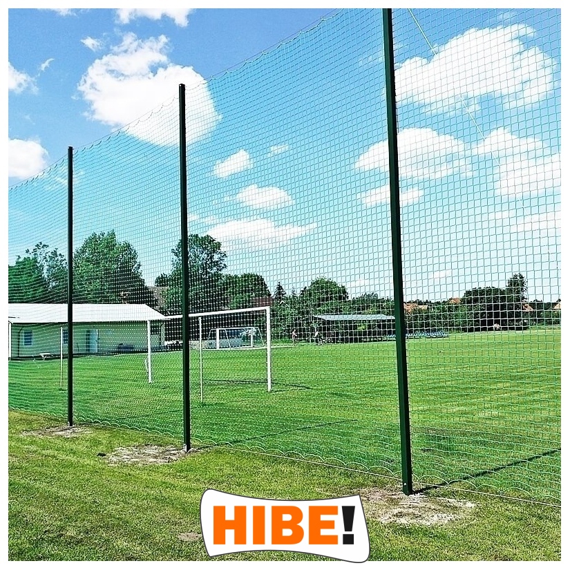 Piłkochwyt 6m wysokości   Siatka oczko 10x10cm   Grubość siatki 4mm