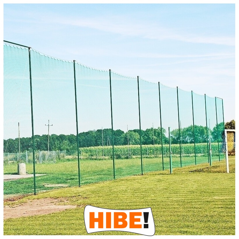 Piłkochwyt 6m wysokości   Siatka oczko 10x10cm   Grubość siatki 5mm