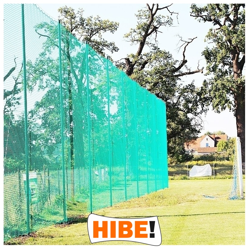 Piłkochwyt 6m wysokości   Siatka oczko 10x10cm   Grubość siatki 6mm