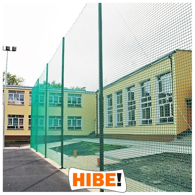 Piłkochwyt 6m wysokości   Siatka oczko 4,5x4,5cm   Grubość siatki 4mm